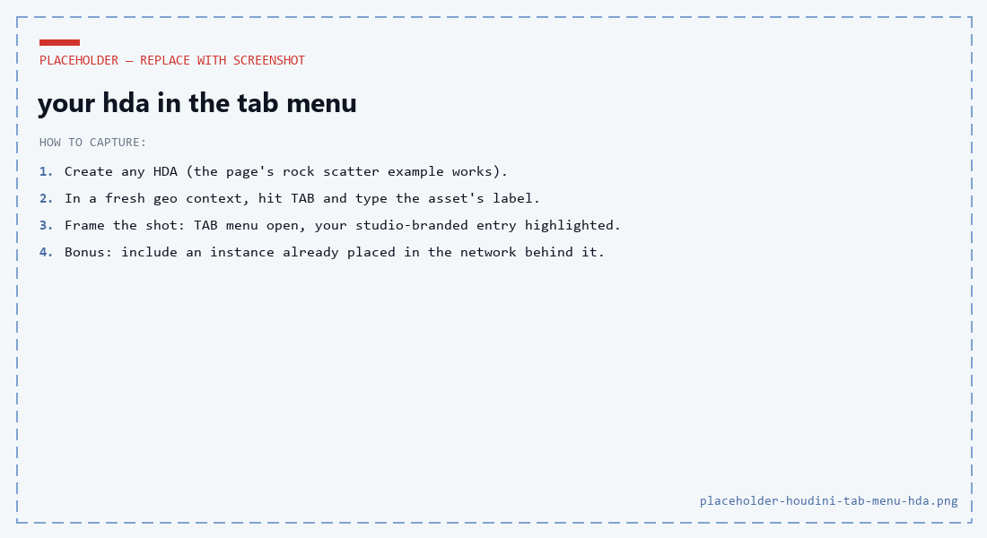 Placeholder with instructions to screenshot the TAB menu showing your custom HDA entry